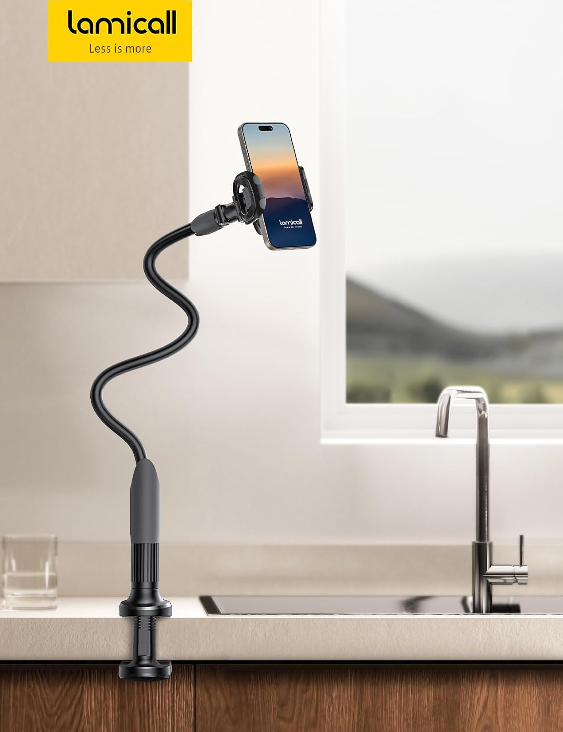 Gooseneck Bed Phone Holder 33.4" Full Adjustable Flexible Arm