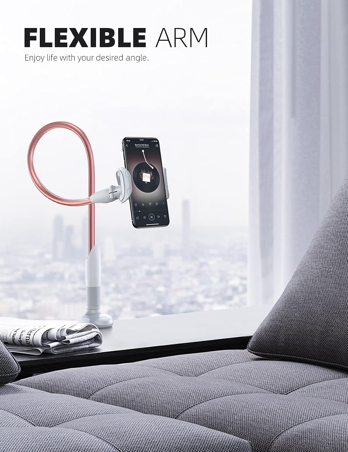 Gooseneck Bed Phone Holder 33.4" Full Adjustable Flexible Arm