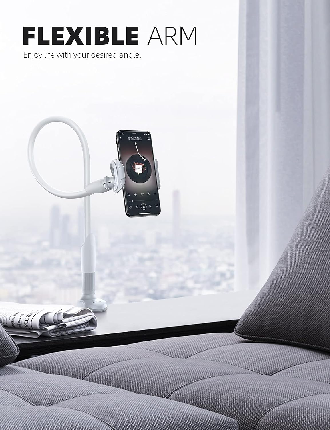 Gooseneck Bed Phone Holder 33.4" Full Adjustable Flexible Arm
