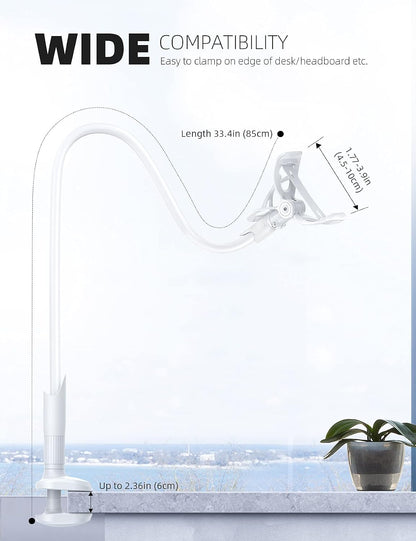 Gooseneck Bed Phone Holder 33.4" Full Adjustable Flexible Arm