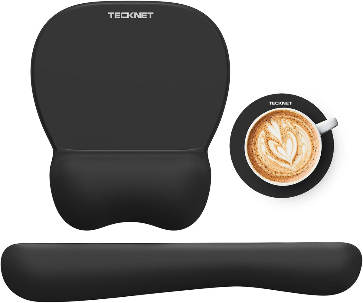 Gel Ergonomic Mouse Pad & Keyboard Wrist Rest & Coaster
