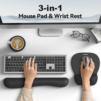 Gel Ergonomic Mouse Pad & Keyboard Wrist Rest & Coaster