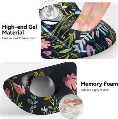 Gel Ergonomic Mouse Pad & Keyboard Wrist Rest & Coaster