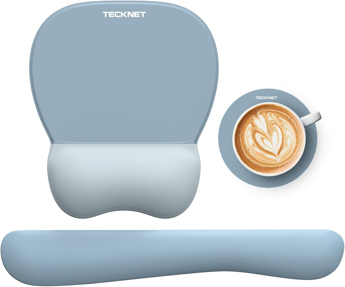 Gel Ergonomic Mouse Pad & Keyboard Wrist Rest & Coaster