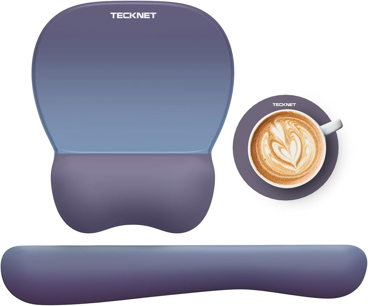 Gel Ergonomic Mouse Pad & Keyboard Wrist Rest & Coaster