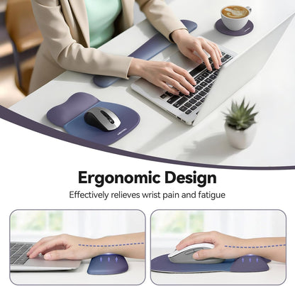 Gel Ergonomic Mouse Pad & Keyboard Wrist Rest & Coaster