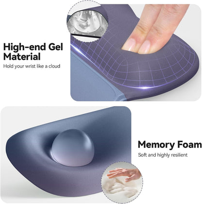 Gel Ergonomic Mouse Pad & Keyboard Wrist Rest & Coaster