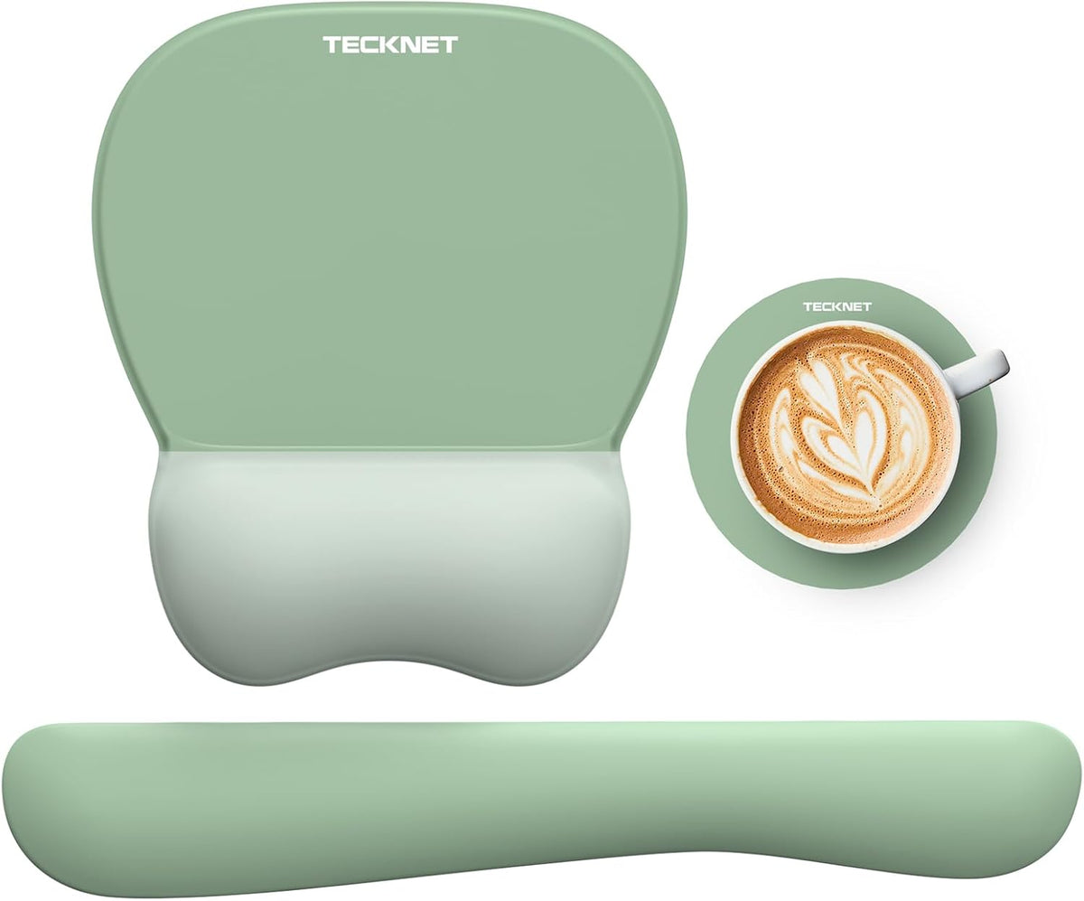 Gel Ergonomic Mouse Pad & Keyboard Wrist Rest & Coaster