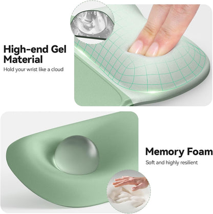 Gel Ergonomic Mouse Pad & Keyboard Wrist Rest & Coaster