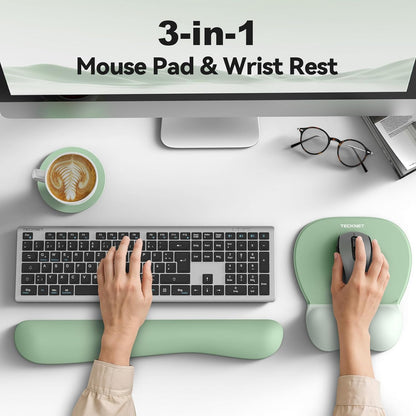 Gel Ergonomic Mouse Pad & Keyboard Wrist Rest & Coaster