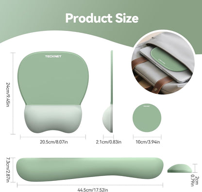 Gel Ergonomic Mouse Pad & Keyboard Wrist Rest & Coaster