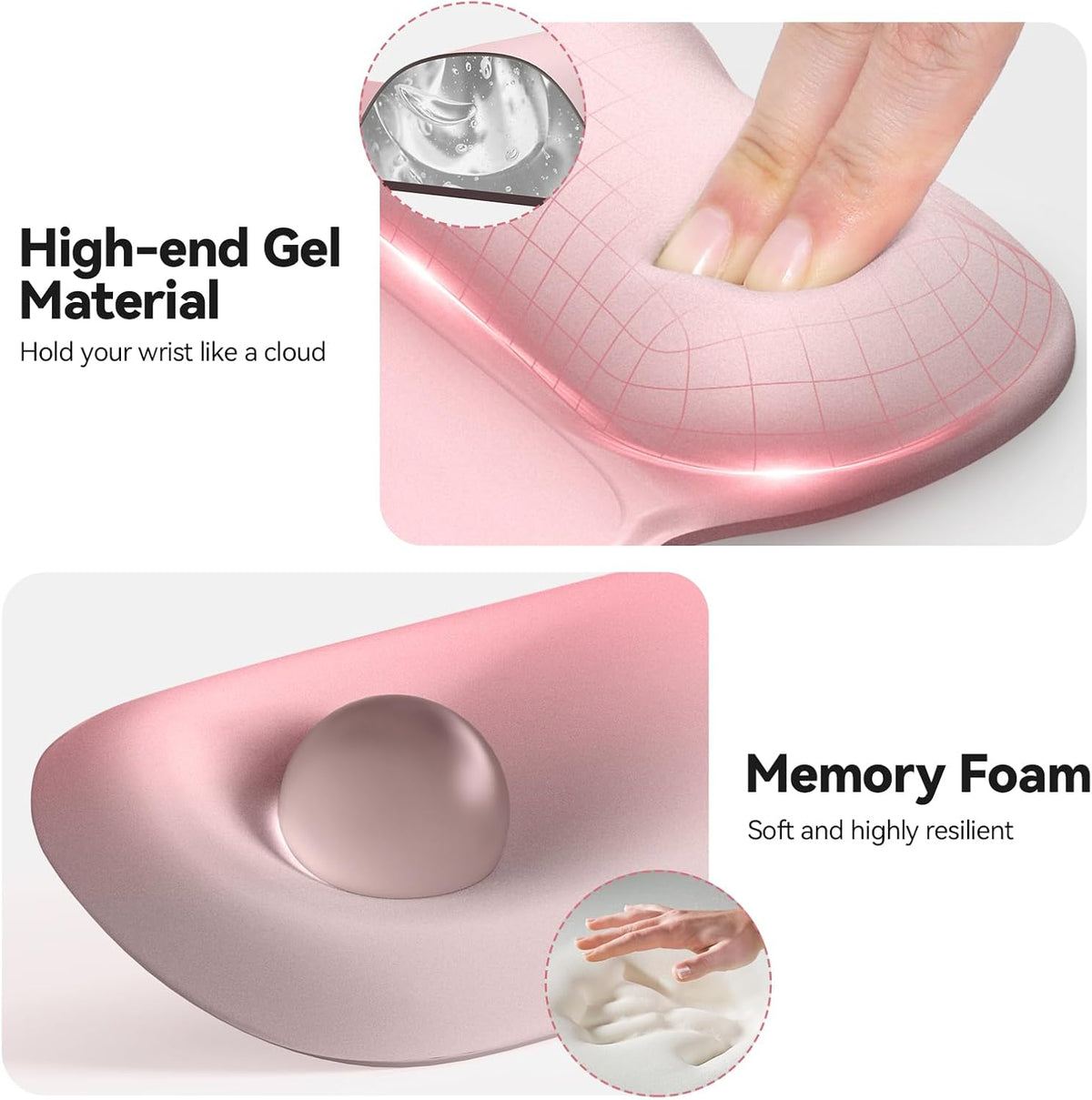 Gel Ergonomic Mouse Pad & Keyboard Wrist Rest & Coaster