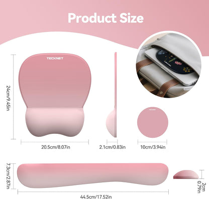 Gel Ergonomic Mouse Pad & Keyboard Wrist Rest & Coaster