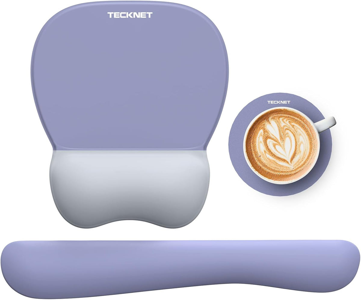 Gel Ergonomic Mouse Pad & Keyboard Wrist Rest & Coaster