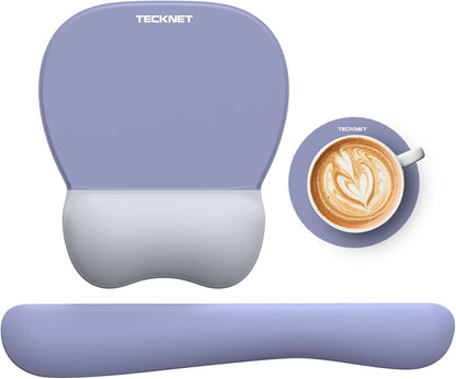 Gel Ergonomic Mouse Pad & Keyboard Wrist Rest & Coaster
