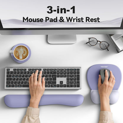 Gel Ergonomic Mouse Pad & Keyboard Wrist Rest & Coaster