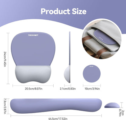 Gel Ergonomic Mouse Pad & Keyboard Wrist Rest & Coaster