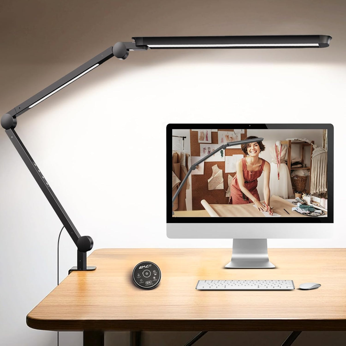 LED Desk Lamp with Clamp, 4CCT Table Lights for Home Office Puzzle Painting