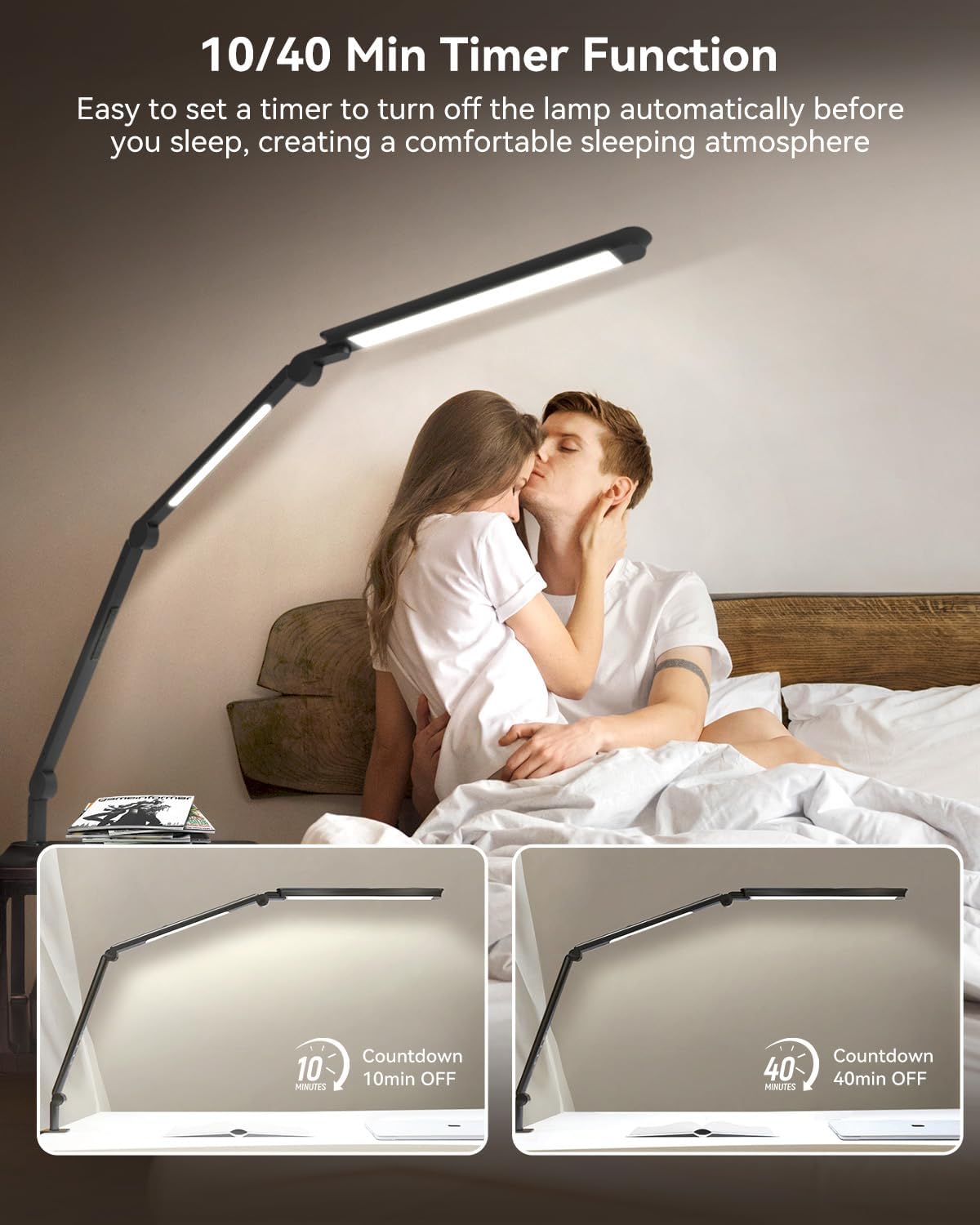 LED Desk Lamp with Clamp, 4CCT Table Lights for Home Office Puzzle Painting