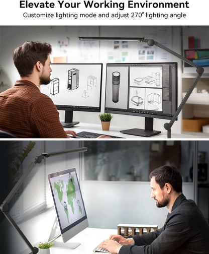 LED Desk Lamp with Clamp, 4CCT Table Lights for Home Office Puzzle Painting
