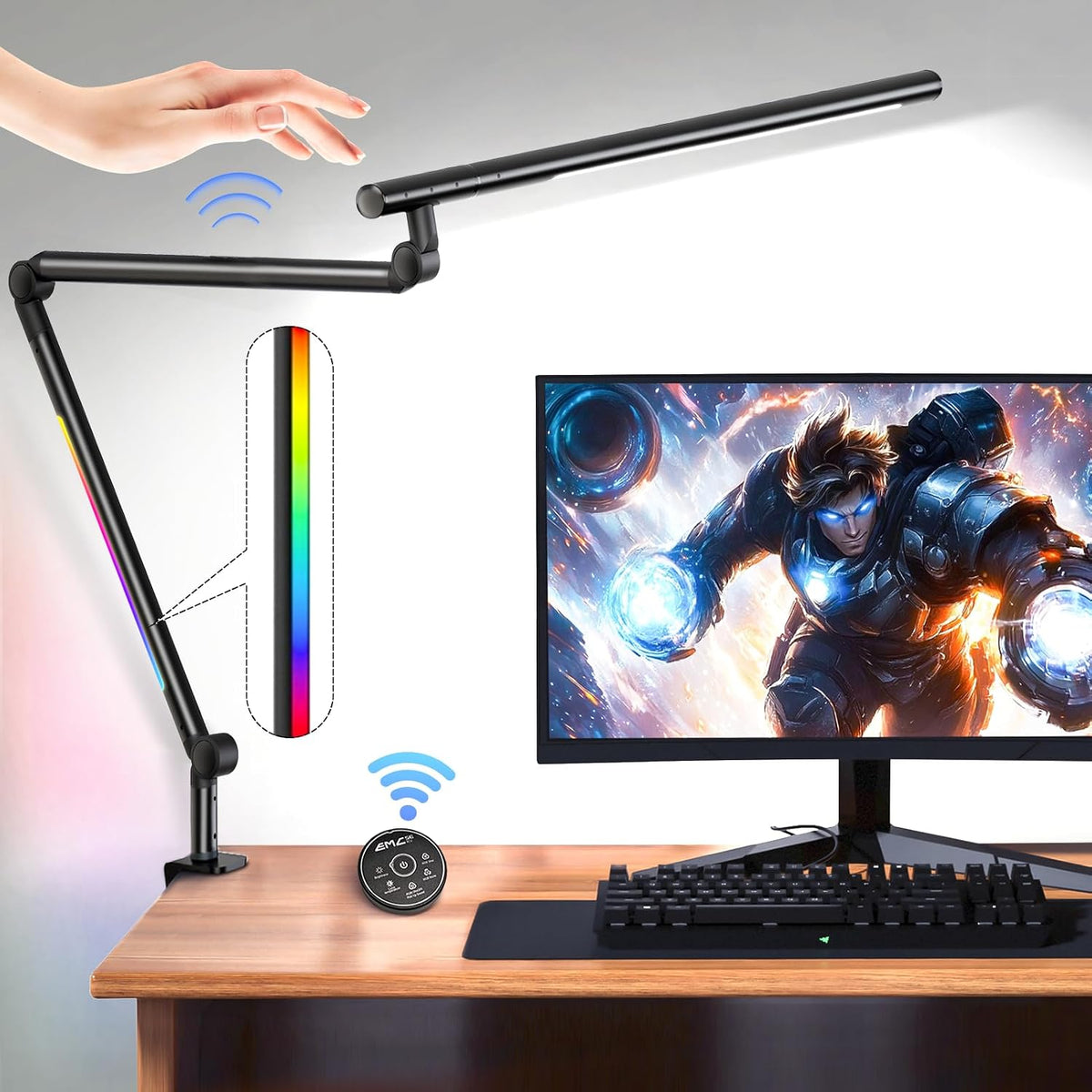 LED Desk Lamp with Clamp, 4CCT Table Lights for Home Office Puzzle Painting