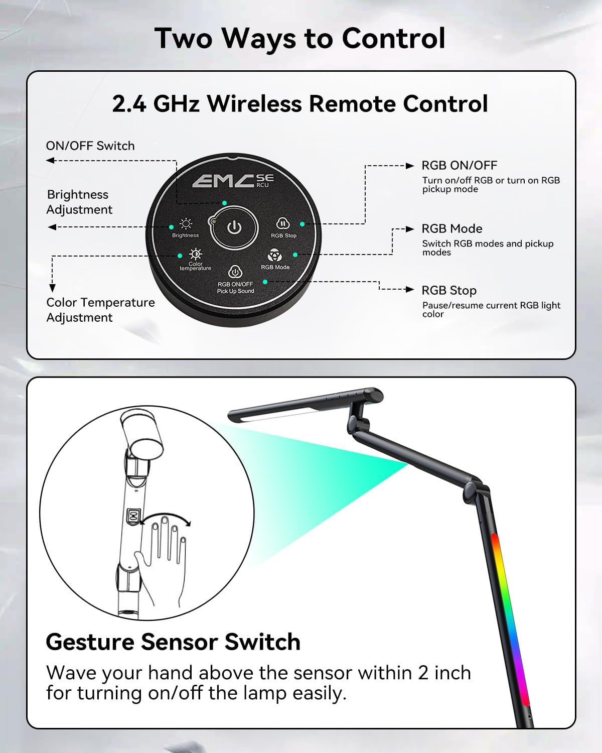 LED Desk Lamp with Clamp, 4CCT Table Lights for Home Office Puzzle Painting