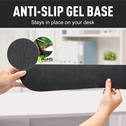 Upgrade Enlarge Silky and Superfine Fabric Gel Memory Foam Keyboard Wrist Rest Set, Ergonomic Keyboard Mouse Wrist Support for Typing Pain Relief, Comfort for Office, Gaming, Computer, Black