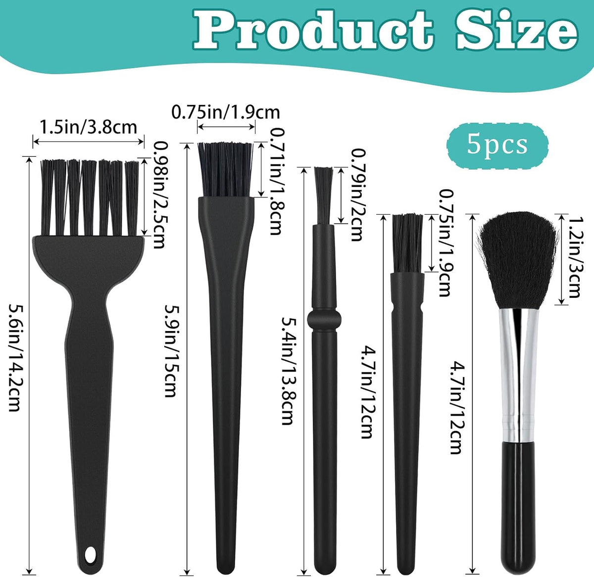 Anti Static Brush Set-5 Piece Keyboard Cleaning Brush and ESD Safe Electronic Dust Cleaning Brushes Kit for Computer,Laptop,Camera,Car Vents,PC Cleaning