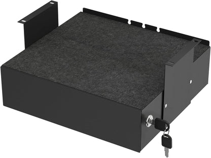 Under Desk Drawer,20.1 inch Carbon Steel Slide-Out Under Table Storage Organizer With Full Extension Ball-Bearing Slides,Undermount Drawer For Standing Desk & Home Office,Black