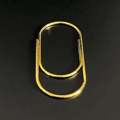 Gold Large Paper Clips, 50pcs 50mm/1.97" Oversized Jumbo Wide Planner Giant Paper Clip Non Skid Smooth Finish Steel Wire Office Supply Invitation Accessories (Gold)