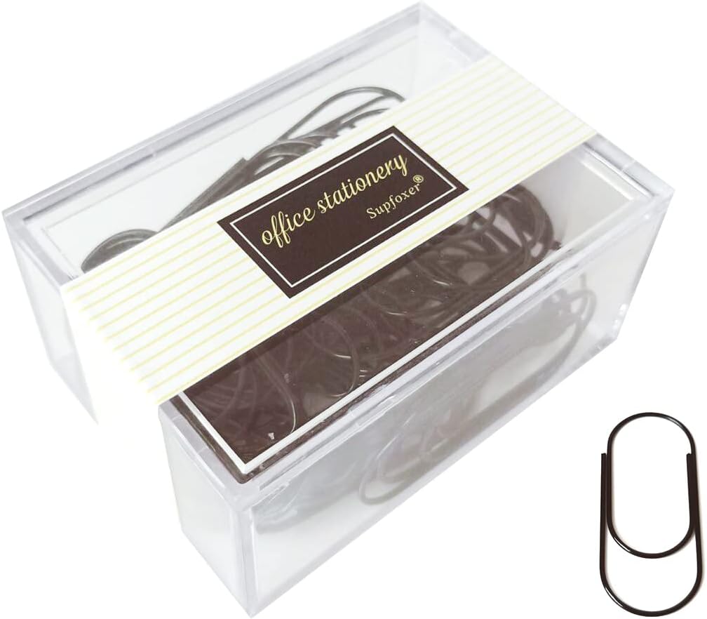 Gold Large Paper Clips, 50pcs 50mm/1.97" Oversized Jumbo Wide Planner Giant Paper Clip Non Skid Smooth Finish Steel Wire Office Supply Invitation Accessories (Gold)