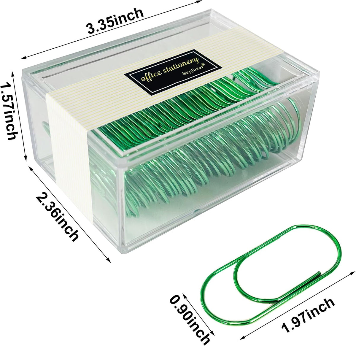 Gold Large Paper Clips, 50pcs 50mm/1.97" Oversized Jumbo Wide Planner Giant Paper Clip Non Skid Smooth Finish Steel Wire Office Supply Invitation Accessories (Gold)