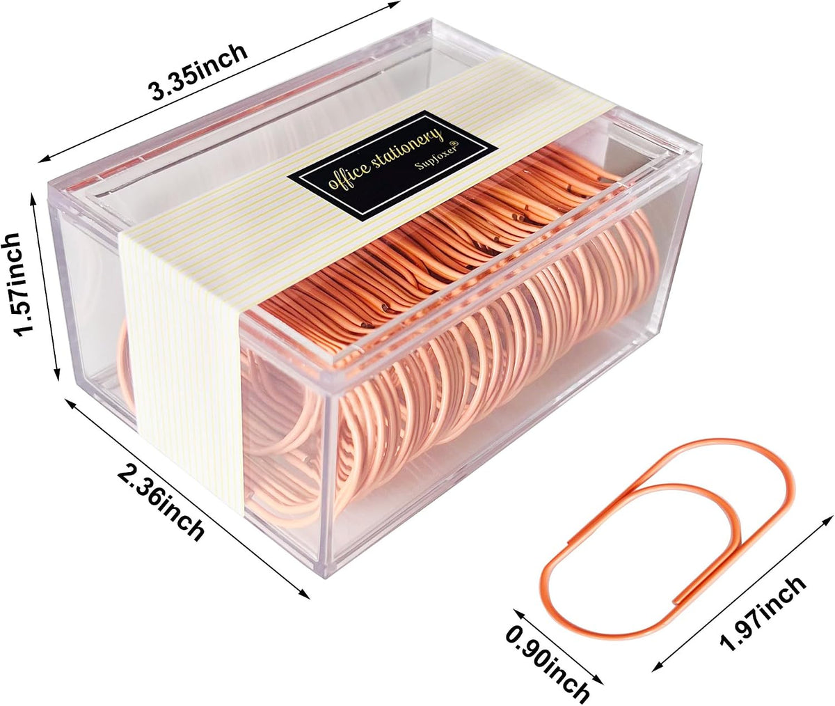 Gold Large Paper Clips, 50pcs 50mm/1.97" Oversized Jumbo Wide Planner Giant Paper Clip Non Skid Smooth Finish Steel Wire Office Supply Invitation Accessories (Gold)