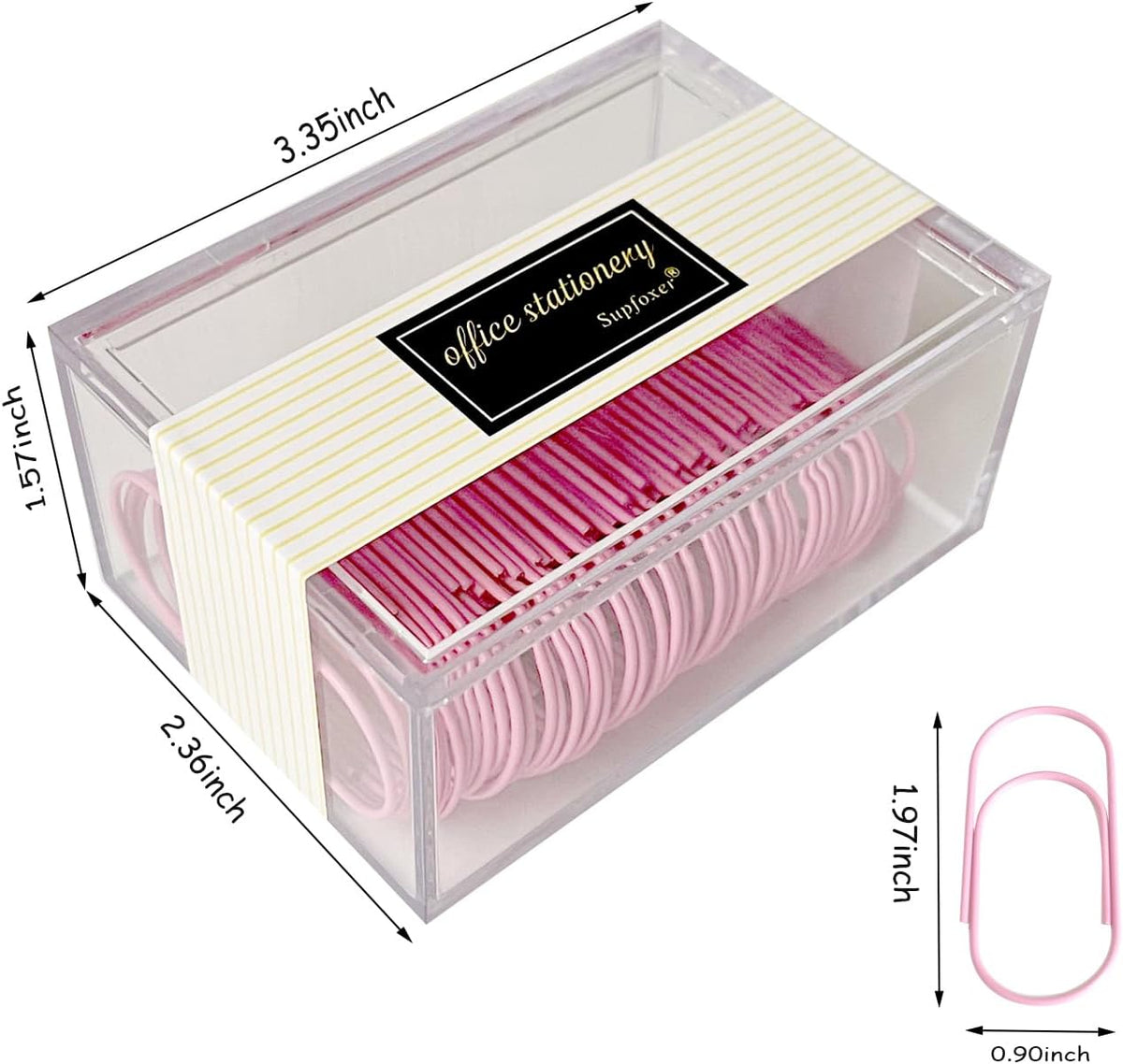 Gold Large Paper Clips, 50pcs 50mm/1.97" Oversized Jumbo Wide Planner Giant Paper Clip Non Skid Smooth Finish Steel Wire Office Supply Invitation Accessories (Gold)