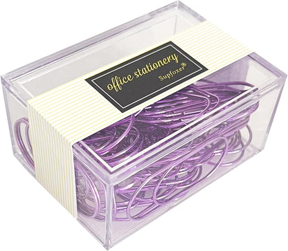 Gold Large Paper Clips, 50pcs 50mm/1.97" Oversized Jumbo Wide Planner Giant Paper Clip Non Skid Smooth Finish Steel Wire Office Supply Invitation Accessories (Gold)