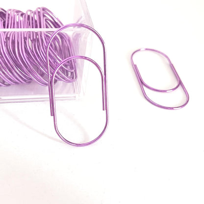 Gold Large Paper Clips, 50pcs 50mm/1.97" Oversized Jumbo Wide Planner Giant Paper Clip Non Skid Smooth Finish Steel Wire Office Supply Invitation Accessories (Gold)
