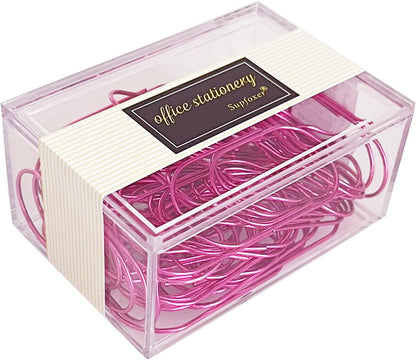 Gold Large Paper Clips, 50pcs 50mm/1.97" Oversized Jumbo Wide Planner Giant Paper Clip Non Skid Smooth Finish Steel Wire Office Supply Invitation Accessories (Gold)