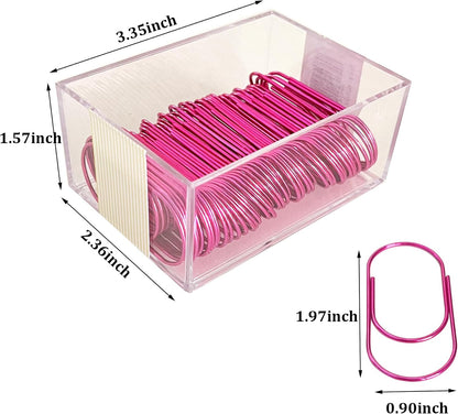 Gold Large Paper Clips, 50pcs 50mm/1.97" Oversized Jumbo Wide Planner Giant Paper Clip Non Skid Smooth Finish Steel Wire Office Supply Invitation Accessories (Gold)