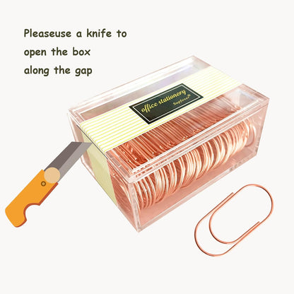 Gold Large Paper Clips, 50pcs 50mm/1.97" Oversized Jumbo Wide Planner Giant Paper Clip Non Skid Smooth Finish Steel Wire Office Supply Invitation Accessories (Gold)