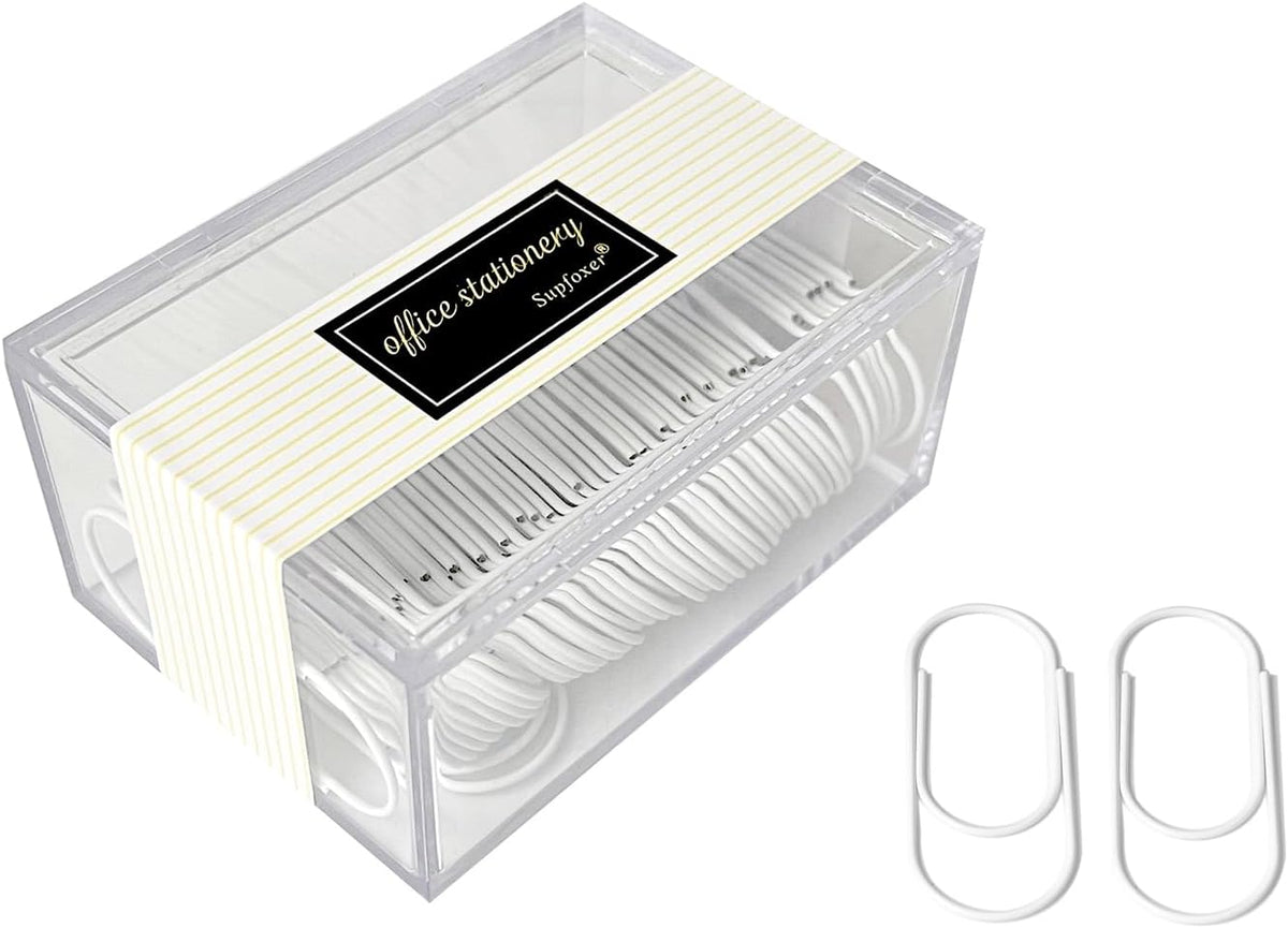 Gold Large Paper Clips, 50pcs 50mm/1.97" Oversized Jumbo Wide Planner Giant Paper Clip Non Skid Smooth Finish Steel Wire Office Supply Invitation Accessories (Gold)
