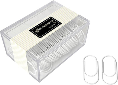 Gold Large Paper Clips, 50pcs 50mm/1.97" Oversized Jumbo Wide Planner Giant Paper Clip Non Skid Smooth Finish Steel Wire Office Supply Invitation Accessories (Gold)