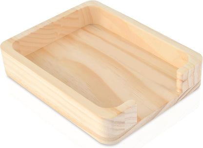 4x6 Memo Holder Desk Memo Pad Holder for Desk 4x6 Paper Tray Holder Wooden Paper Holder for Desk Note Card Holder Fits 4 x 6 Inches Note Paper (1)