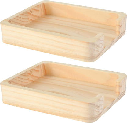 4x6 Memo Holder Desk Memo Pad Holder for Desk 4x6 Paper Tray Holder Wooden Paper Holder for Desk Note Card Holder Fits 4 x 6 Inches Note Paper (1)