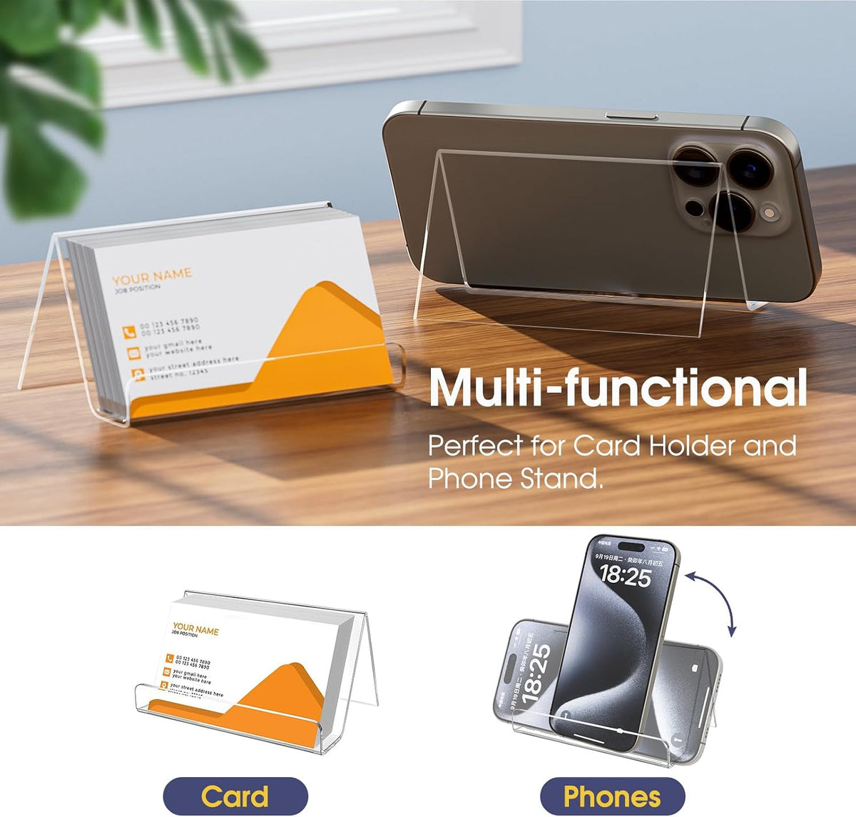 Acrylic Business Card Holder 3 Pack