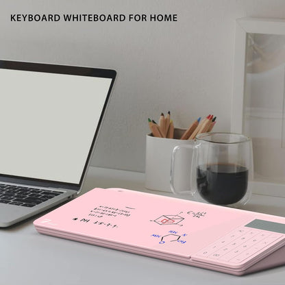 Compact Glass Desktop Whiteboard with Storage 12x7 in, Lavender