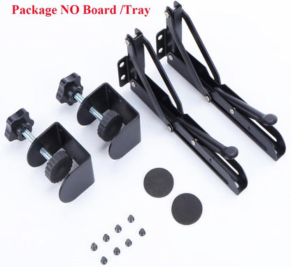 Under Desk Keyboard Tray Support Bracket Adjustable Desktop Extension Board Stand Clamp-on Keyboard Holder Arm Rest Tray Extension Plate Support Rack for Desk, NO Board/Tray, 1 Set (Style02)