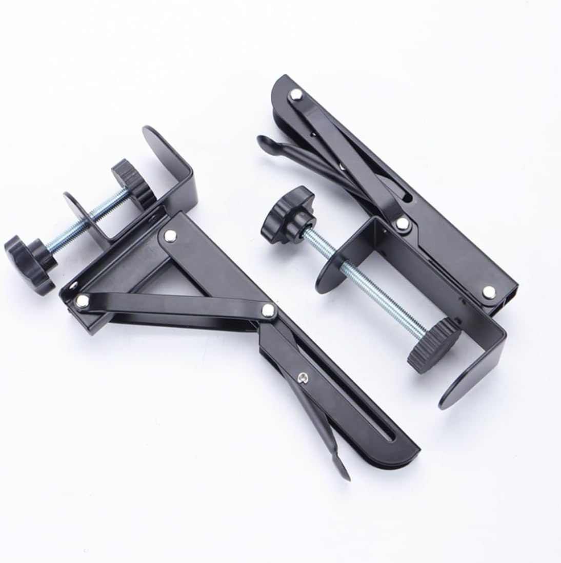 Under Desk Keyboard Tray Support Bracket Adjustable Desktop Extension Board Stand Clamp-on Keyboard Holder Arm Rest Tray Extension Plate Support Rack for Desk, NO Board/Tray, 1 Set (Style02)