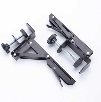 Under Desk Keyboard Tray Support Bracket Adjustable Desktop Extension Board Stand Clamp-on Keyboard Holder Arm Rest Tray Extension Plate Support Rack for Desk, NO Board/Tray, 1 Set (Style02)