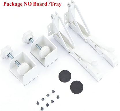 Under Desk Keyboard Tray Support Bracket Adjustable Desktop Extension Board Stand Clamp-on Keyboard Holder Arm Rest Tray Extension Plate Support Rack for Desk, NO Board/Tray, 1 Set (Style02)