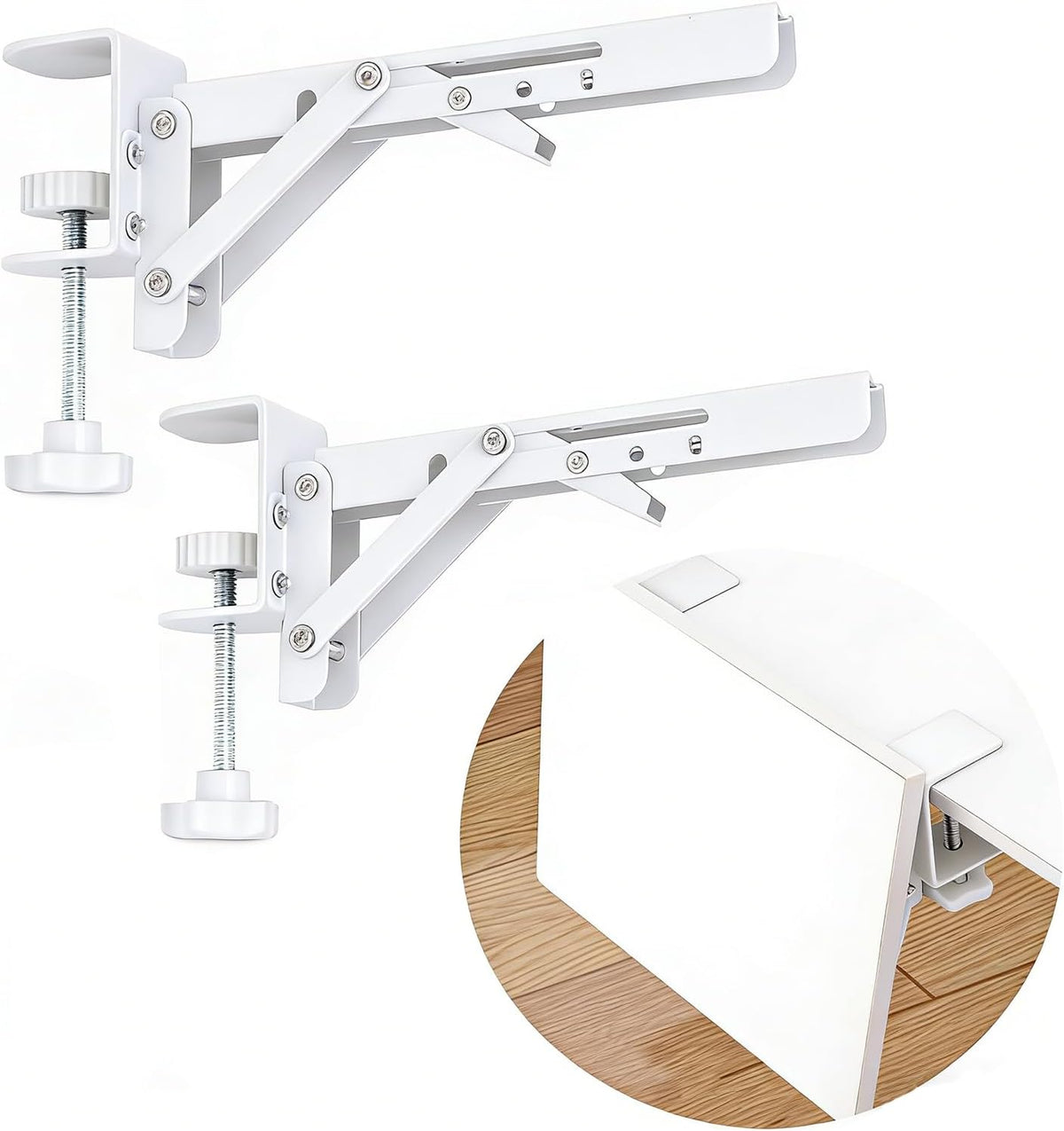 Under Desk Keyboard Tray Support Bracket Adjustable Desktop Extension Board Stand Clamp-on Keyboard Holder Arm Rest Tray Extension Plate Support Rack for Desk, NO Board/Tray, 1 Set (Style02)
